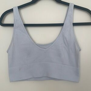 Light blue ribbed bralette